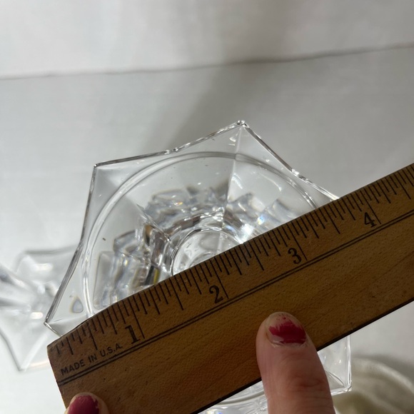 Pair of Tall Crystal Clear Candle Holders 10” - Picture 8 of 8